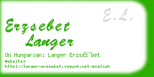 erzsebet langer business card